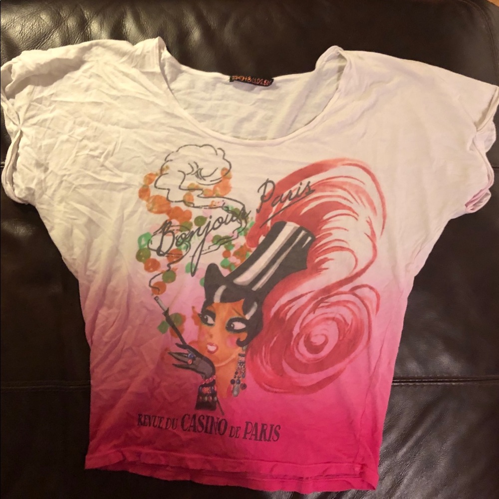 TRASH & LUXURY PARIS OMBRÉ T SHIRT